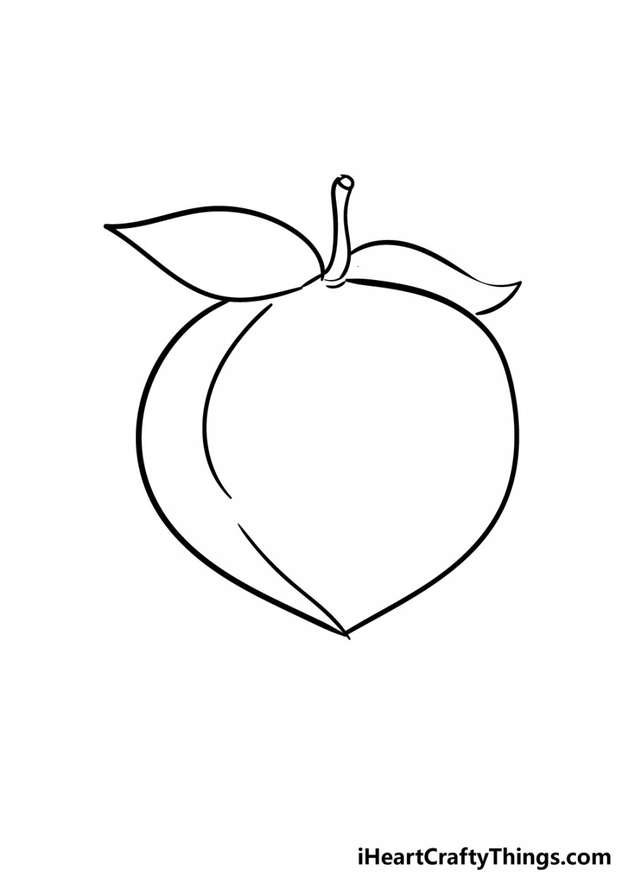 Peach Drawing - How To Draw A Peach Step By Step