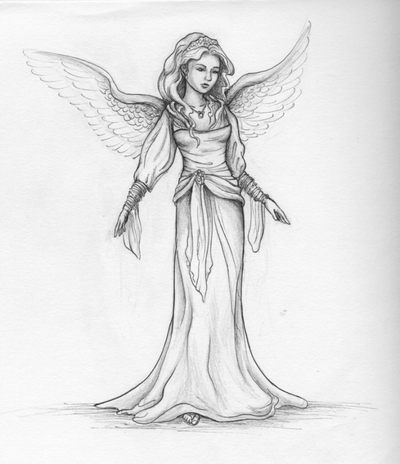 Pencil Sketches Angels Angels Pencil Drawings Angel Pencil Drawing