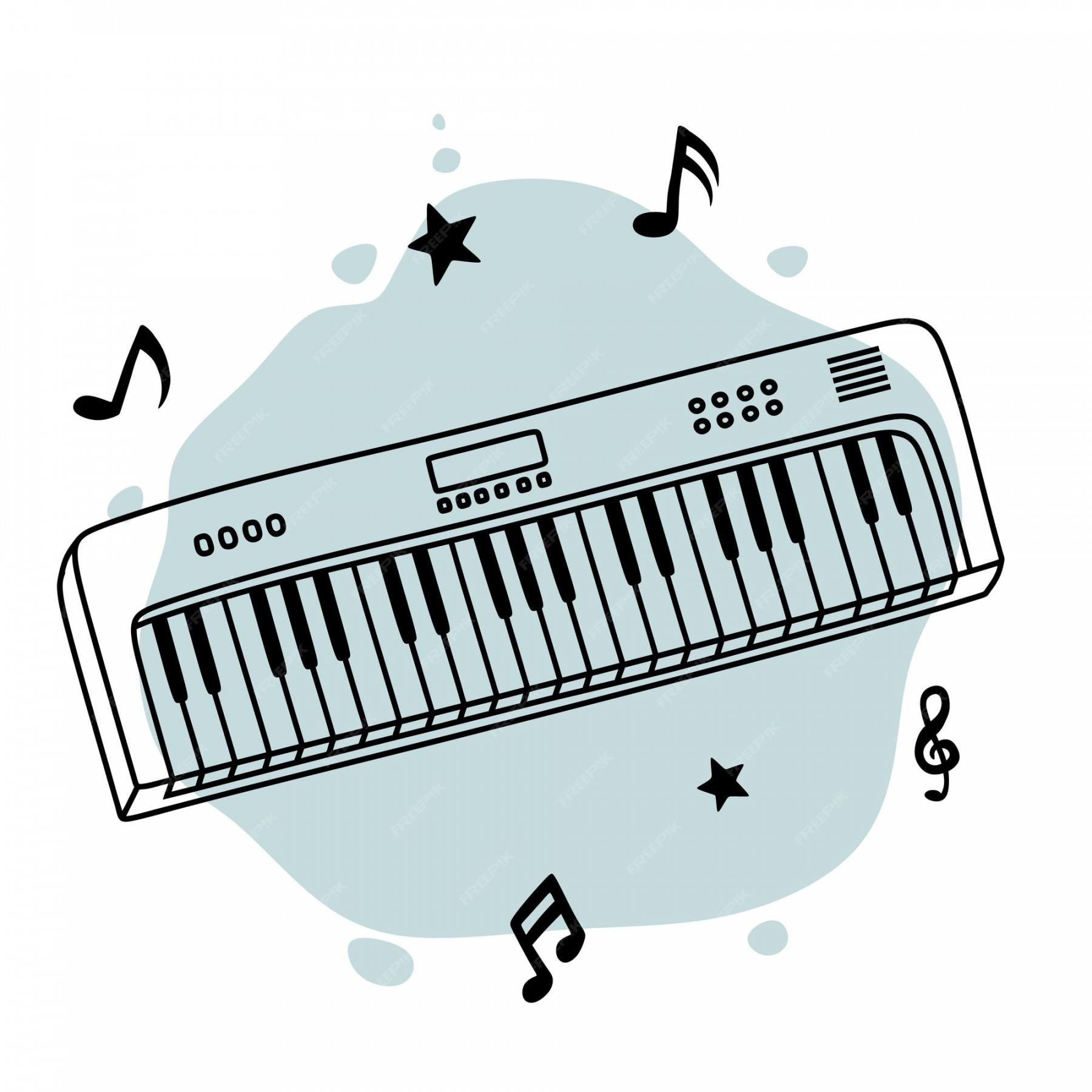 Premium Vector  Hand drawing of piano keyboard