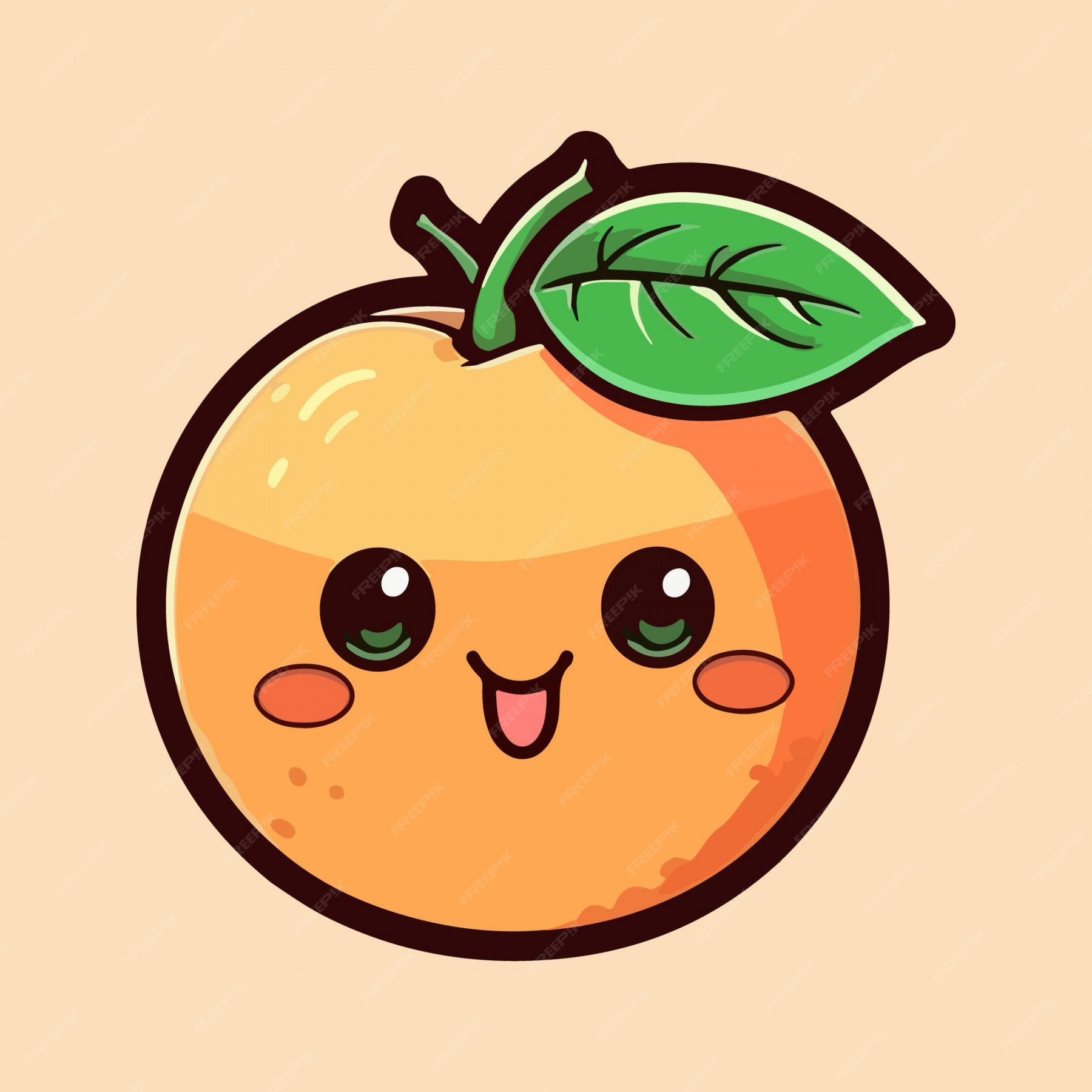 Premium Vector  Kawaii peach drawing cute fruit character design