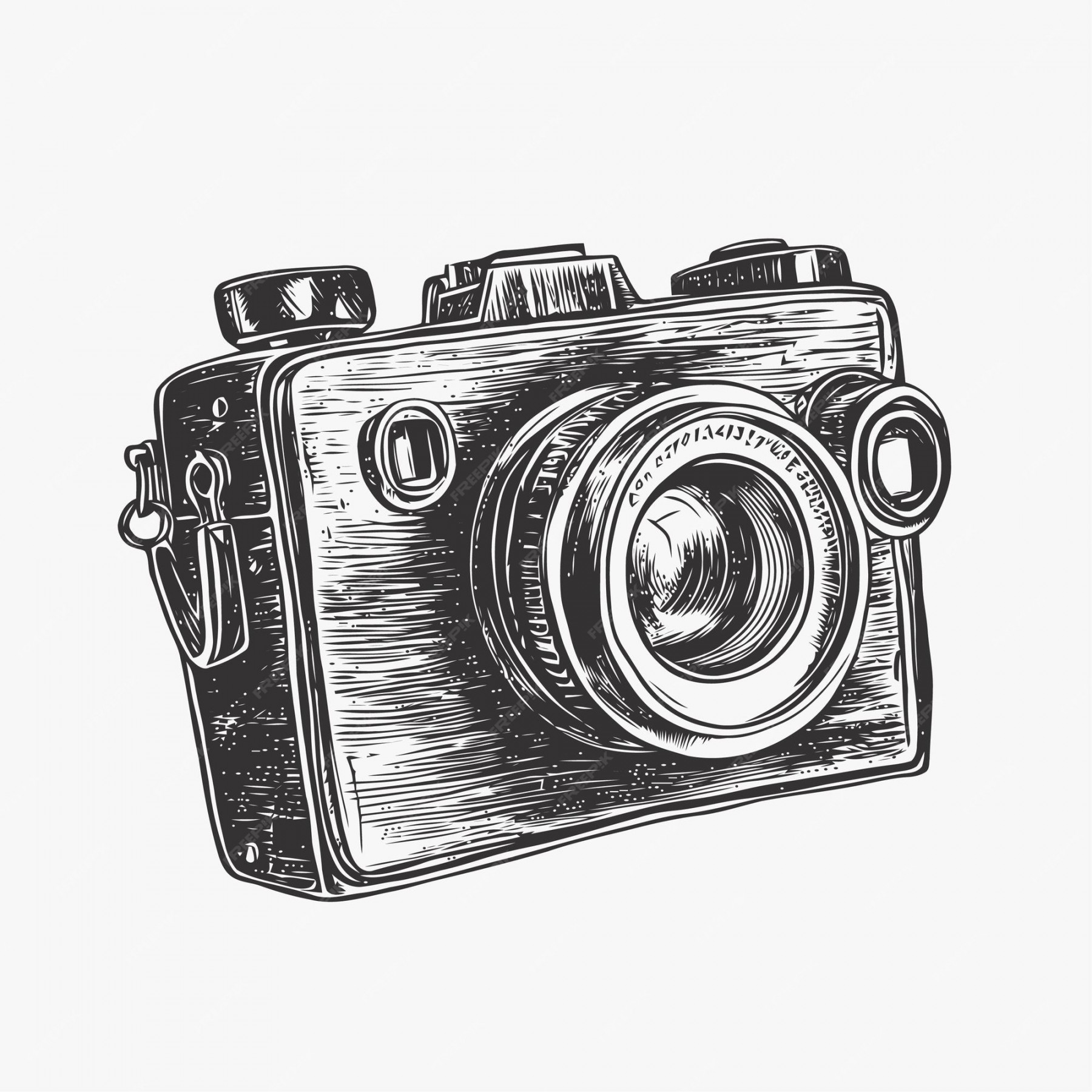 Premium Vector  Sketch of camera sketch camera hand draw