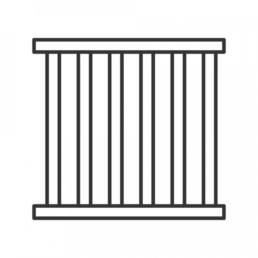 Prison bars linear icon. Animal cage. Thin line illustration