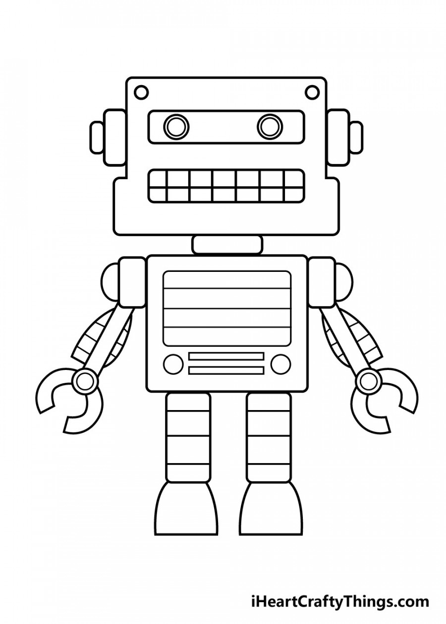 Robot Drawing - How To Draw A Robot Step By Step