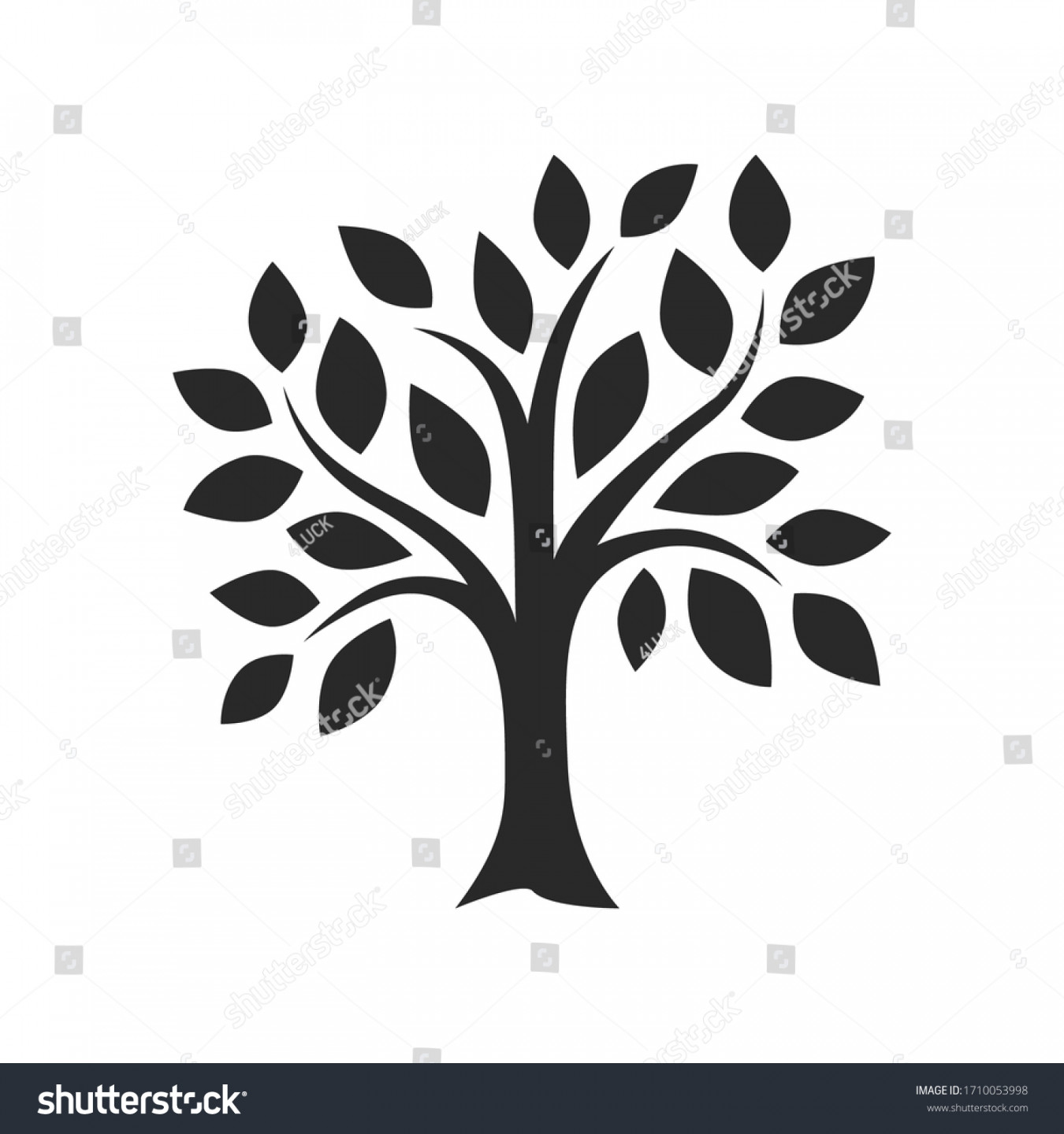 , Simple Tree Silhouette Images, Stock Photos, D objects