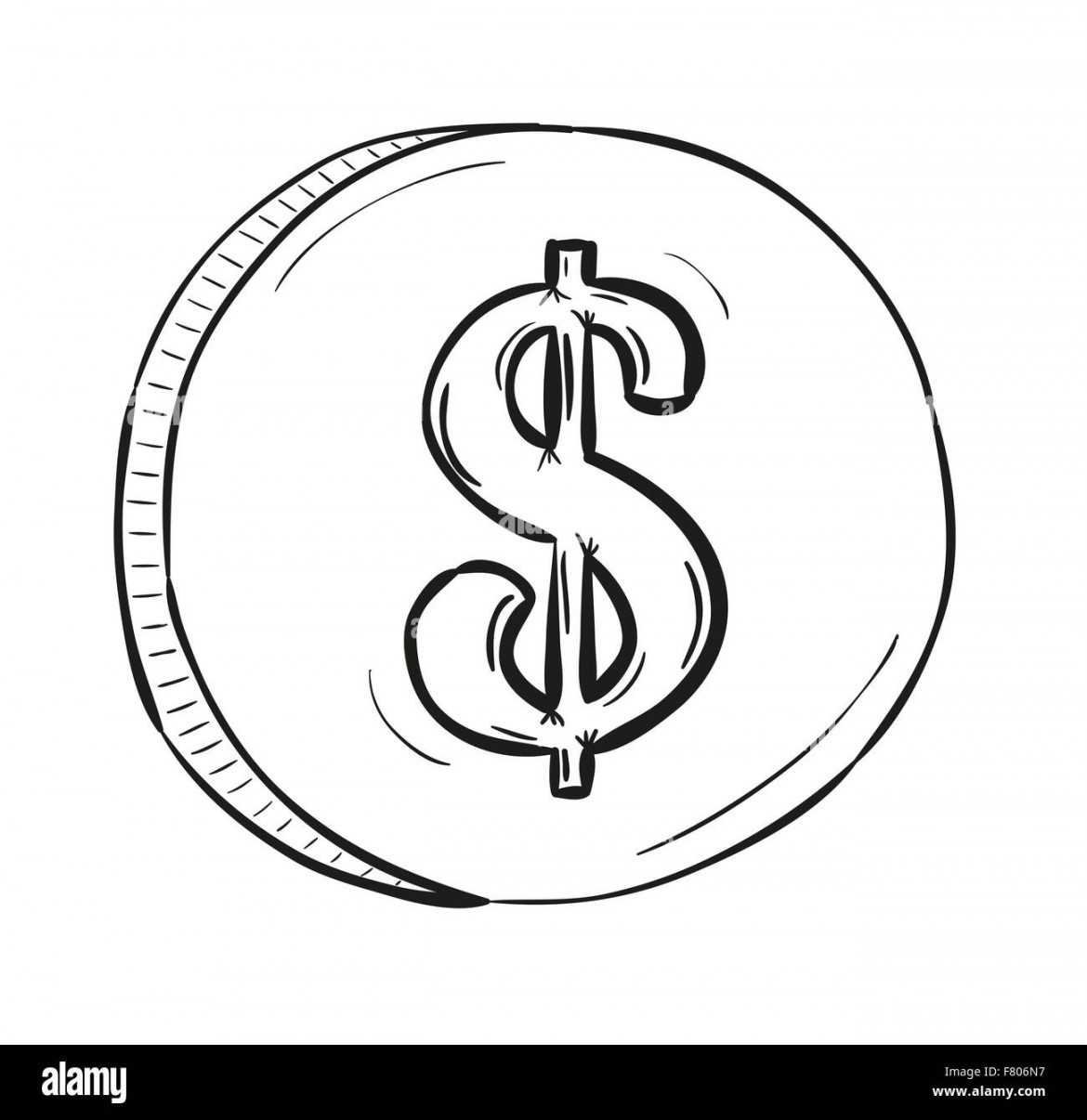 sketch of coin Stock Vector Image & Art - Alamy