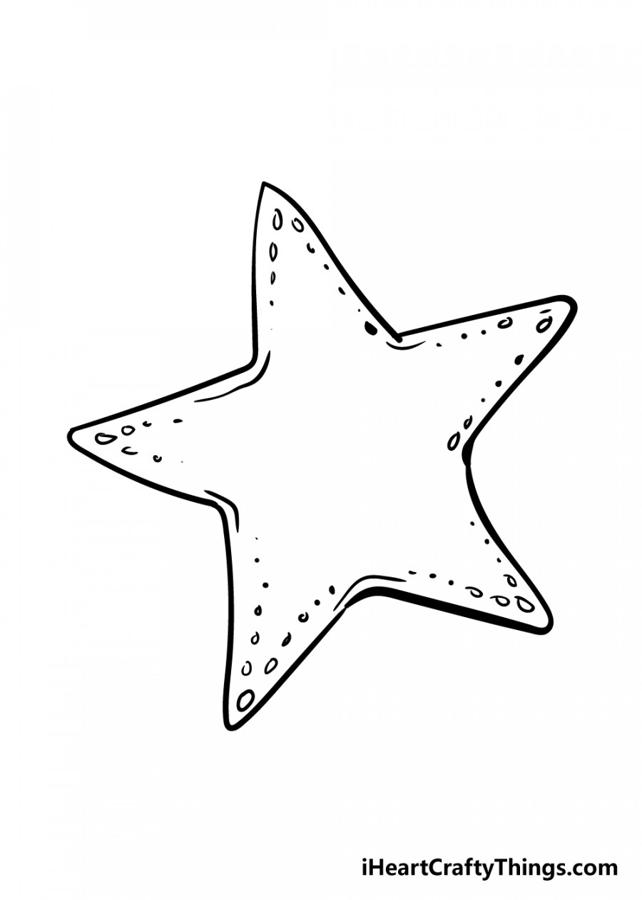 Starfish Drawing - How To Draw A Starfish Step By Step