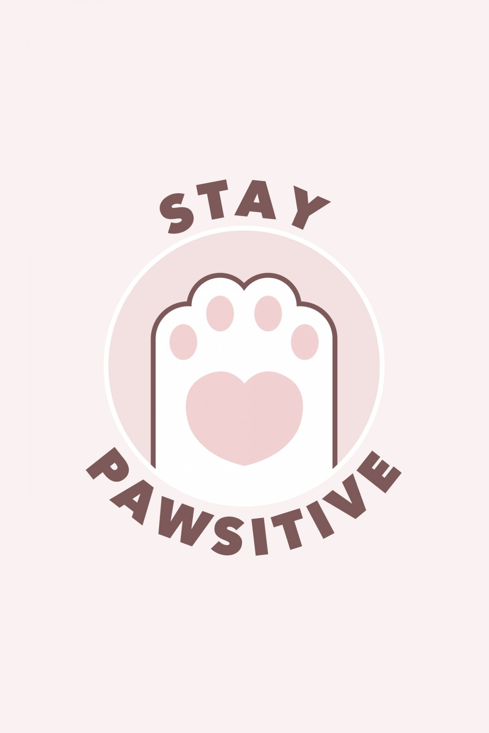 Stay Pawsitive Cat Lover T-Shirt  Cat paw drawing, Paw drawing