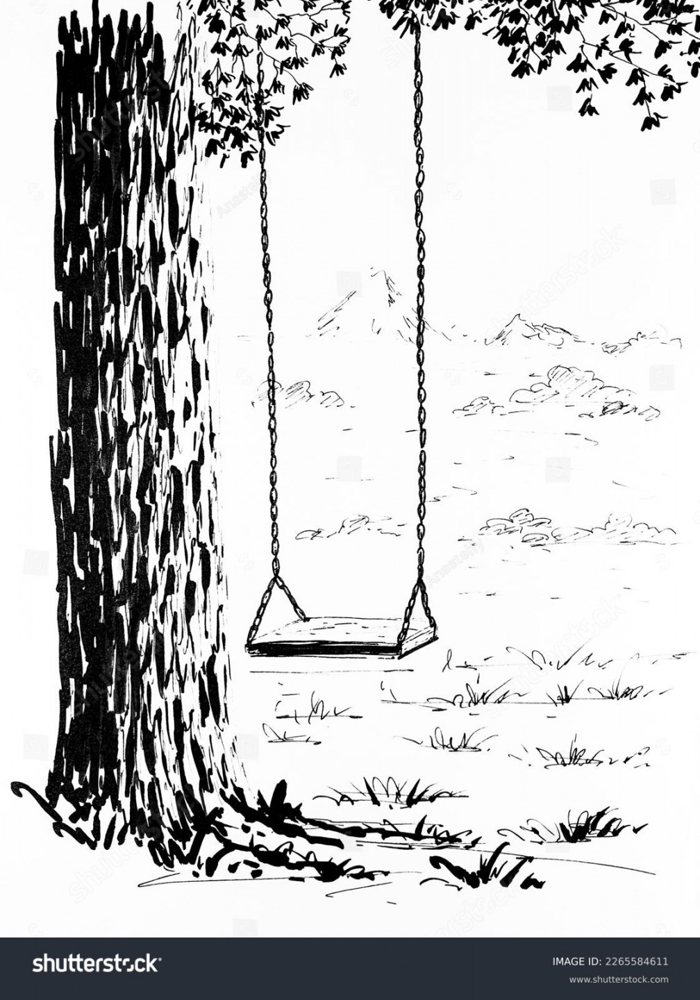 Tree Swing Sketch Images, Stock Photos, D objects, & Vectors