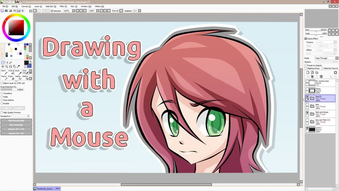 Tutorial - Drawing with a Mouse [SAI]