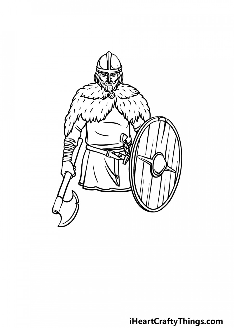 Viking Drawing - How To Draw A Viking Step By Step