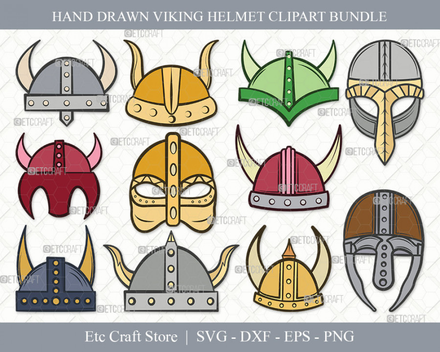 Viking Helm Clipart SVG geschnitten Datei  Helm mit Hörnern Svg  Helm Svg   Gehörnter Helm Svg  Bundle- Eps  Dxf  Png