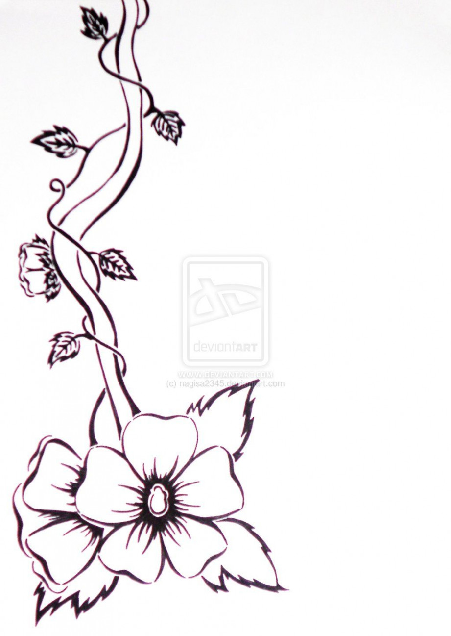 Vine drawing, Flower sketches, Flower graphic design