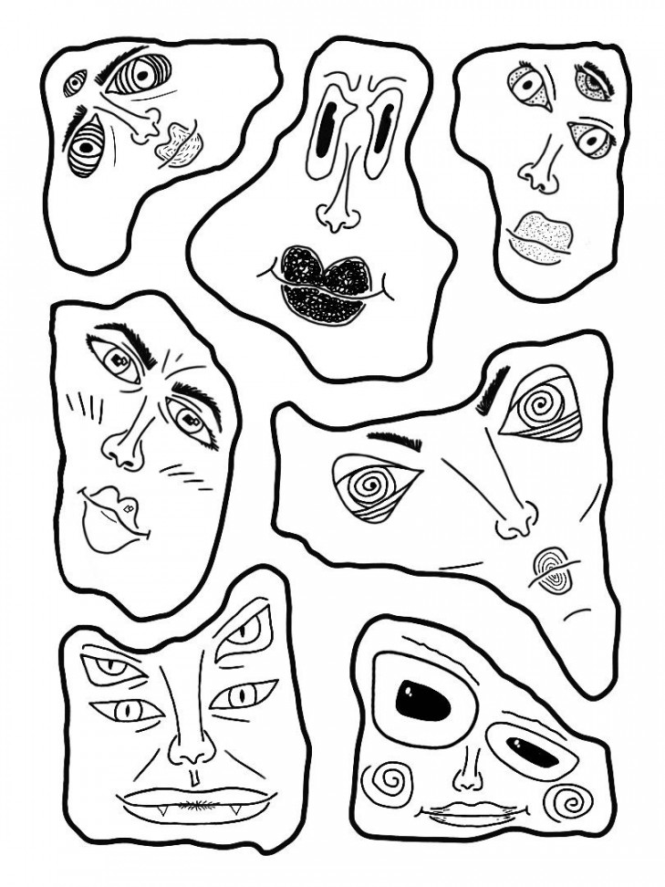 Weird drawing faces  Weird drawings, Funky art, Grunge art