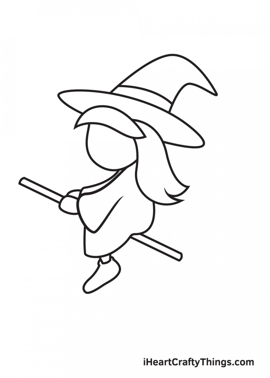 Witch Drawing - How To Draw A Witch Step By Step