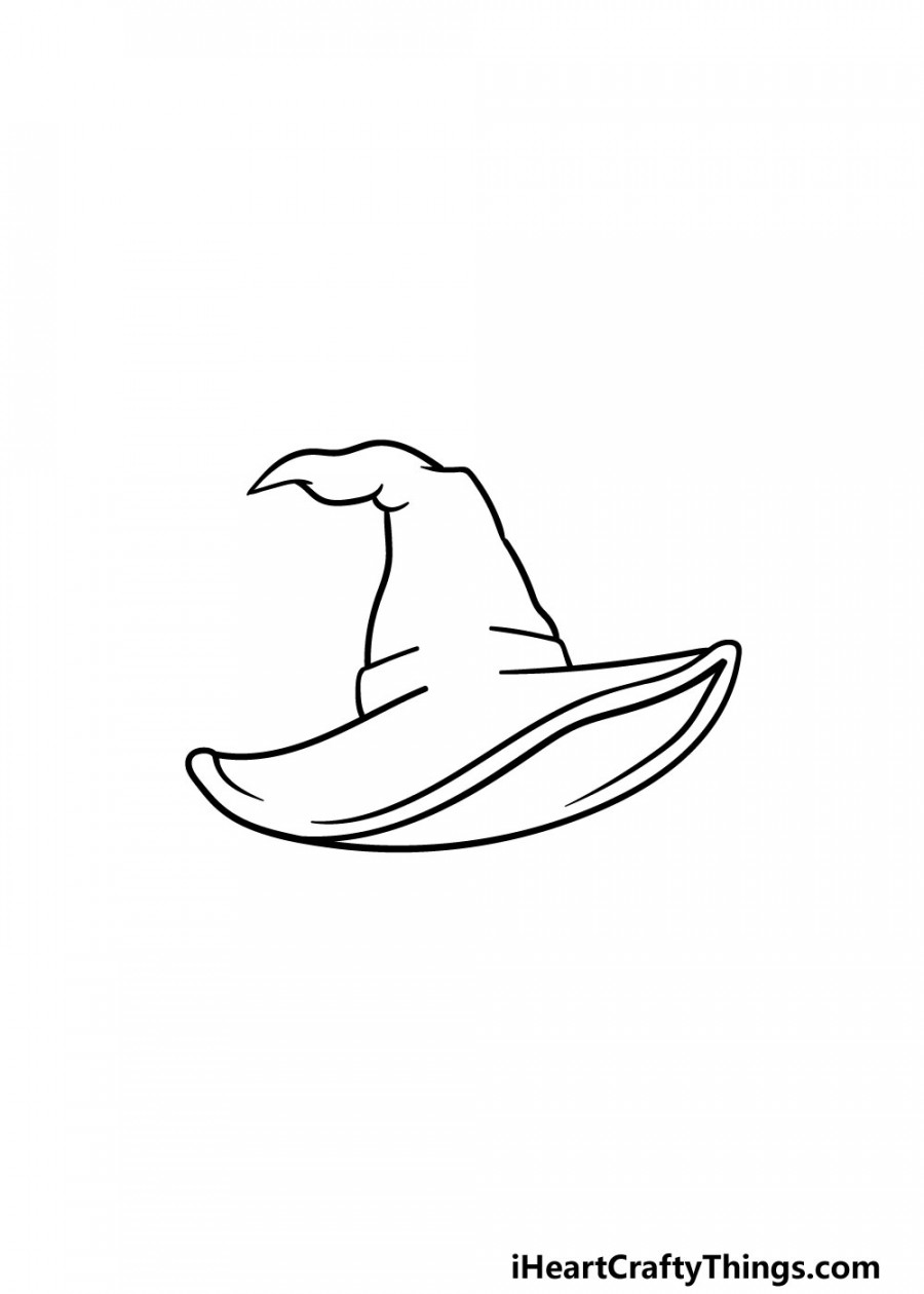 Witch Hat Drawing - How To Draw A Witch Hat Step By Step