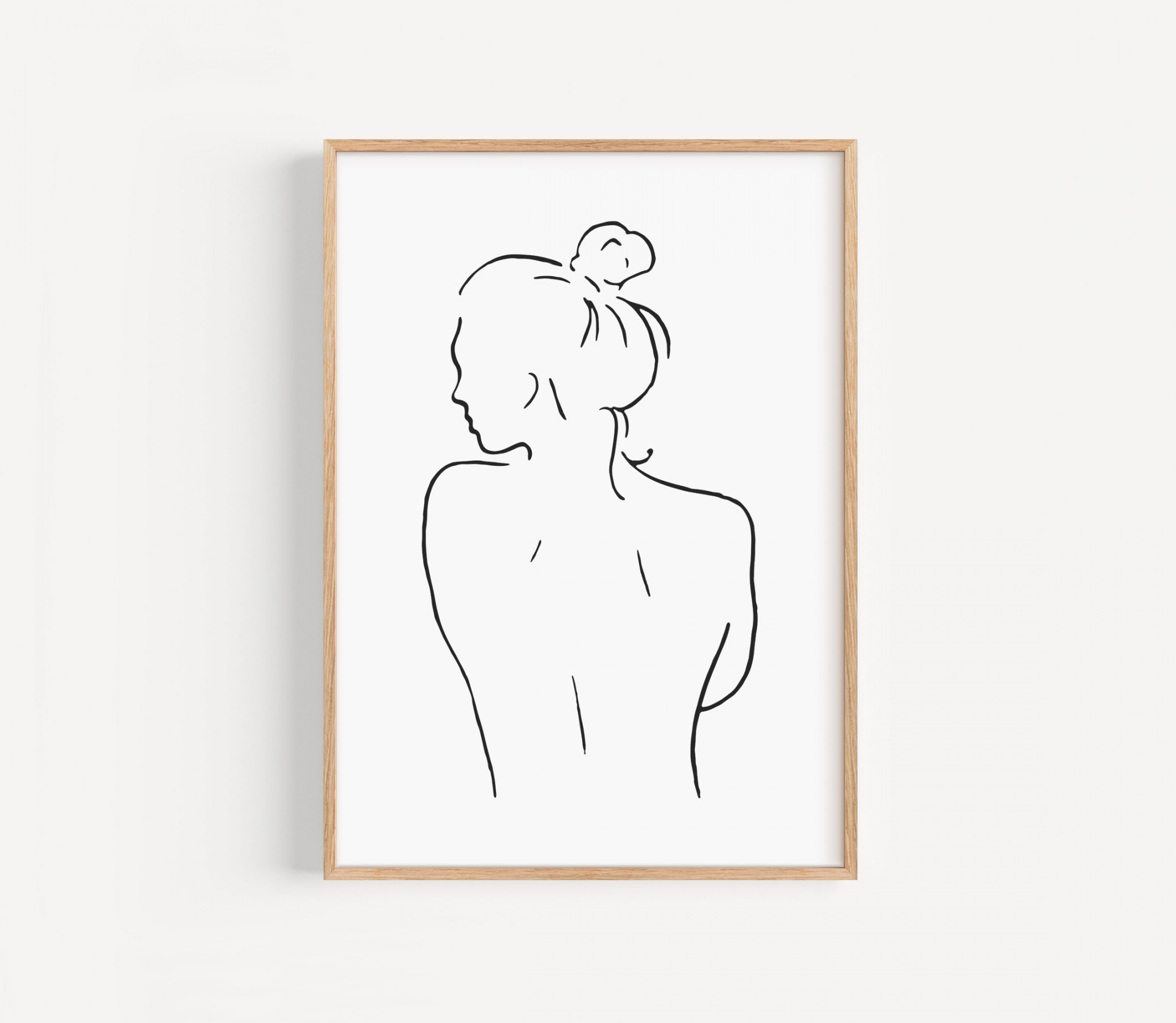 Woman Back Line Drawing Download Printable Female Body - Etsy Denmark