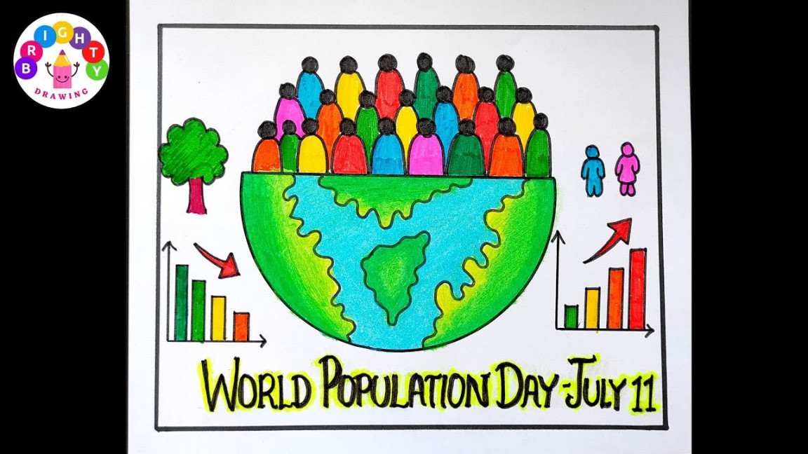 World Population Day Drawing Easy  Population Control Drawing  World  Population Awareness Drawing