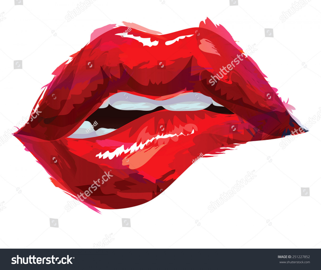 ,3 Biting Lips Drawing Royalty-Free Images, Stock Photos