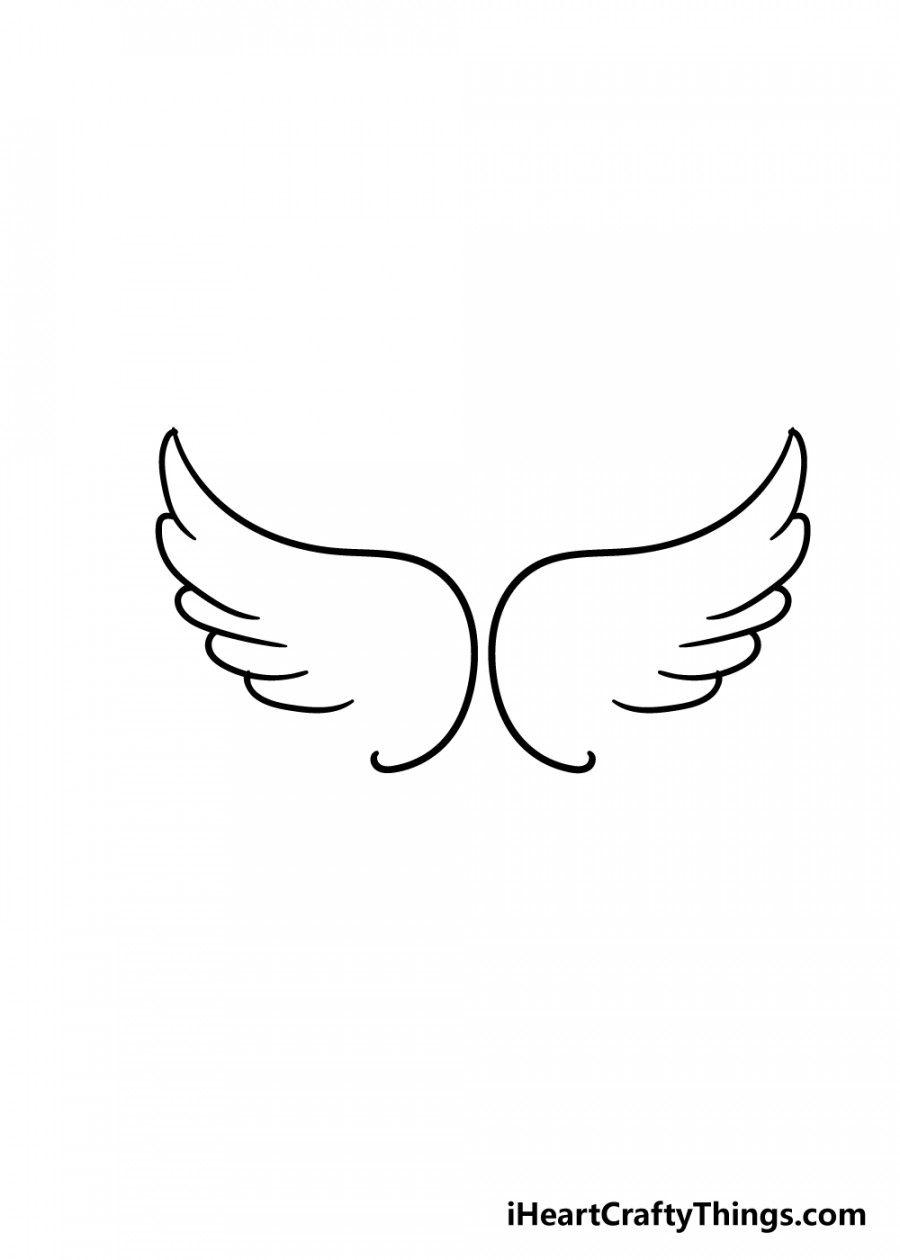 Angel Wings Drawing - How To Draw Angel Wings Step By Step