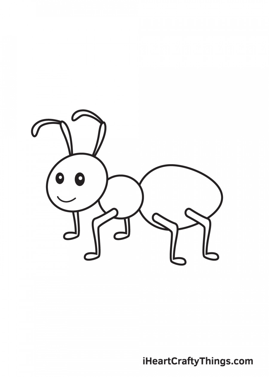 Ant Drawing - How To Draw An Ant Step By Step