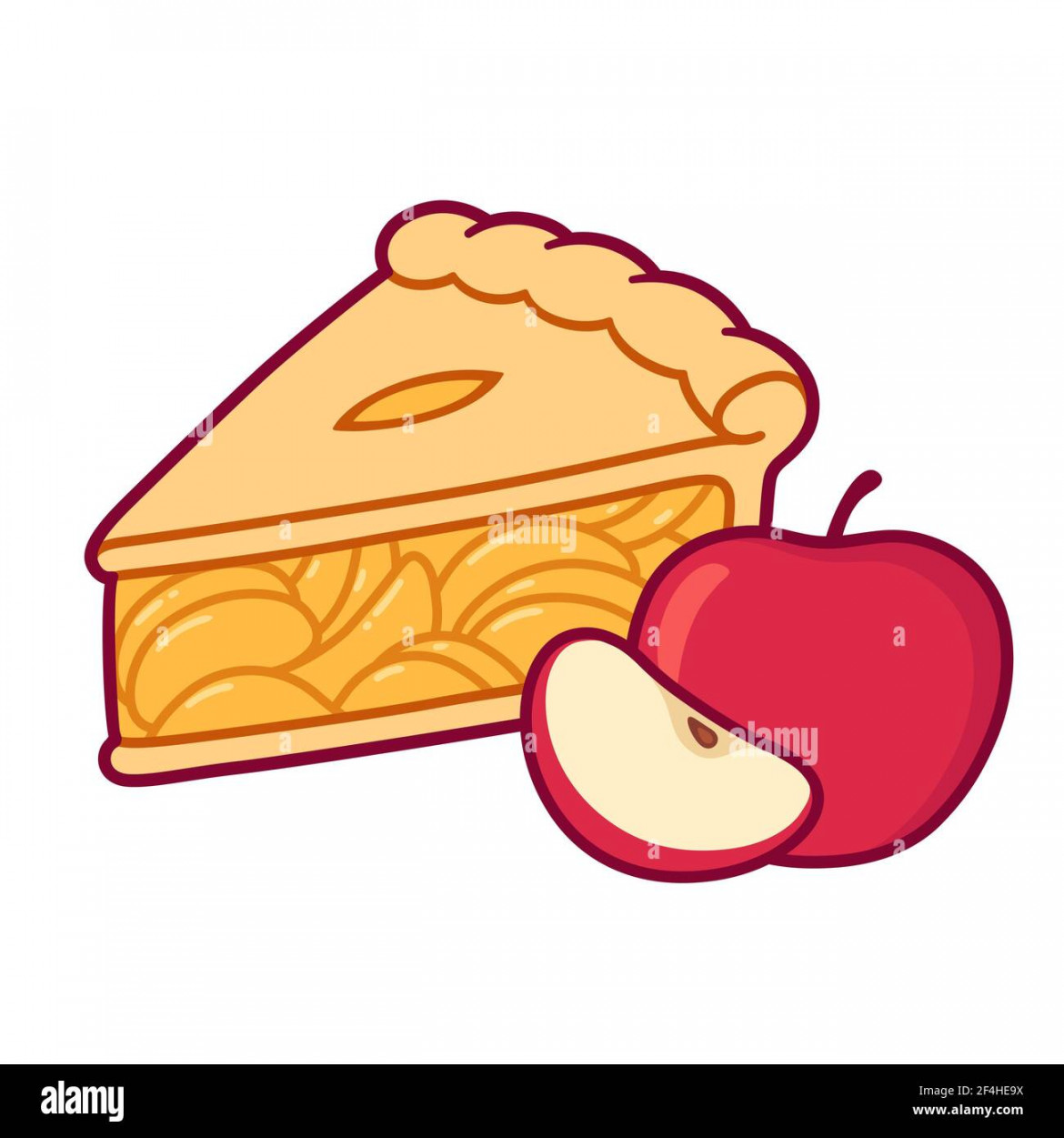 Apple pie drawing hi-res stock photography and images - Alamy