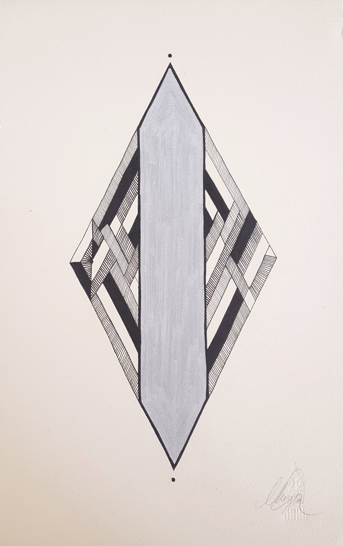 Art Deco Diamond drawing - Art Lovers Australia