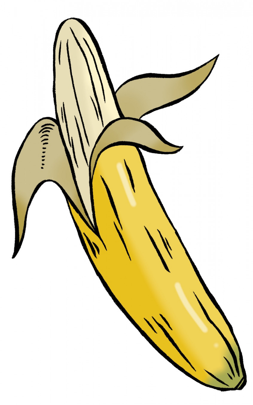 Banana Drawing  Easy Steps! - The Graphics Fairy