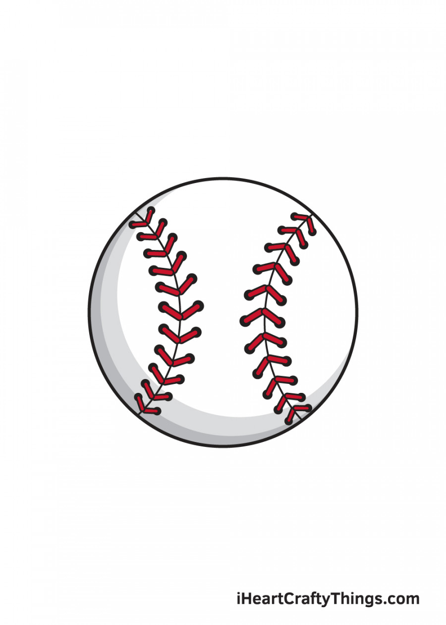 Baseball Drawing - How To Draw A Baseball Step By Step