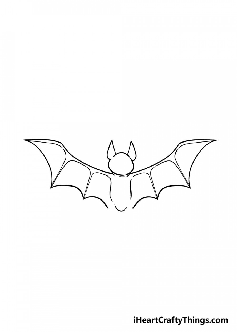 Bat Drawing - How To Draw A Bat Step By Step!