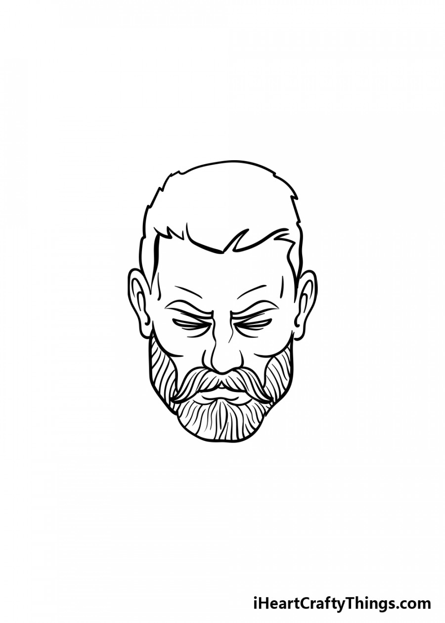 Beard Drawing - How To Draw A Beard Step By Step