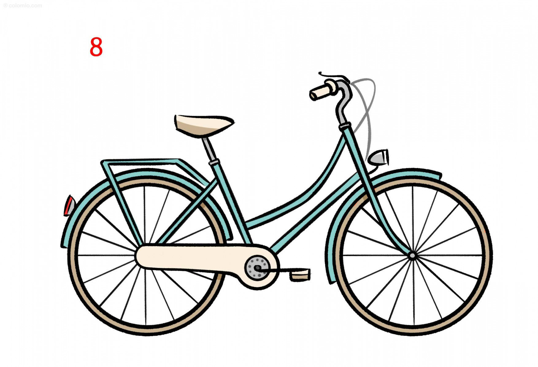 Bike Drawing » How to draw an Bike Step by Step