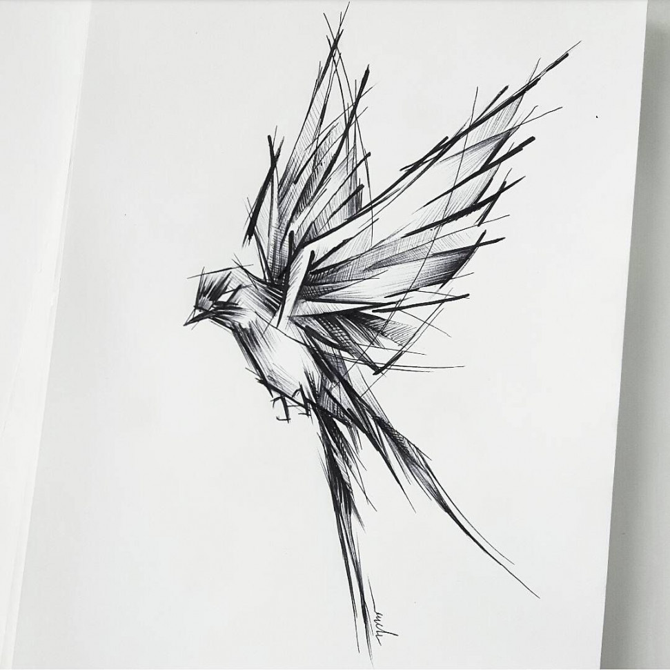 Bird tattoo design by rysaaTATTOO #tattoodesign #tattoo #design