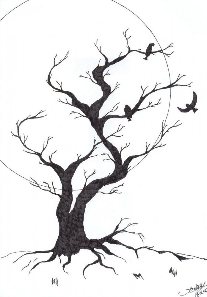 Black Tree by elerwen on deviantART  Tree sketches, Tree drawings