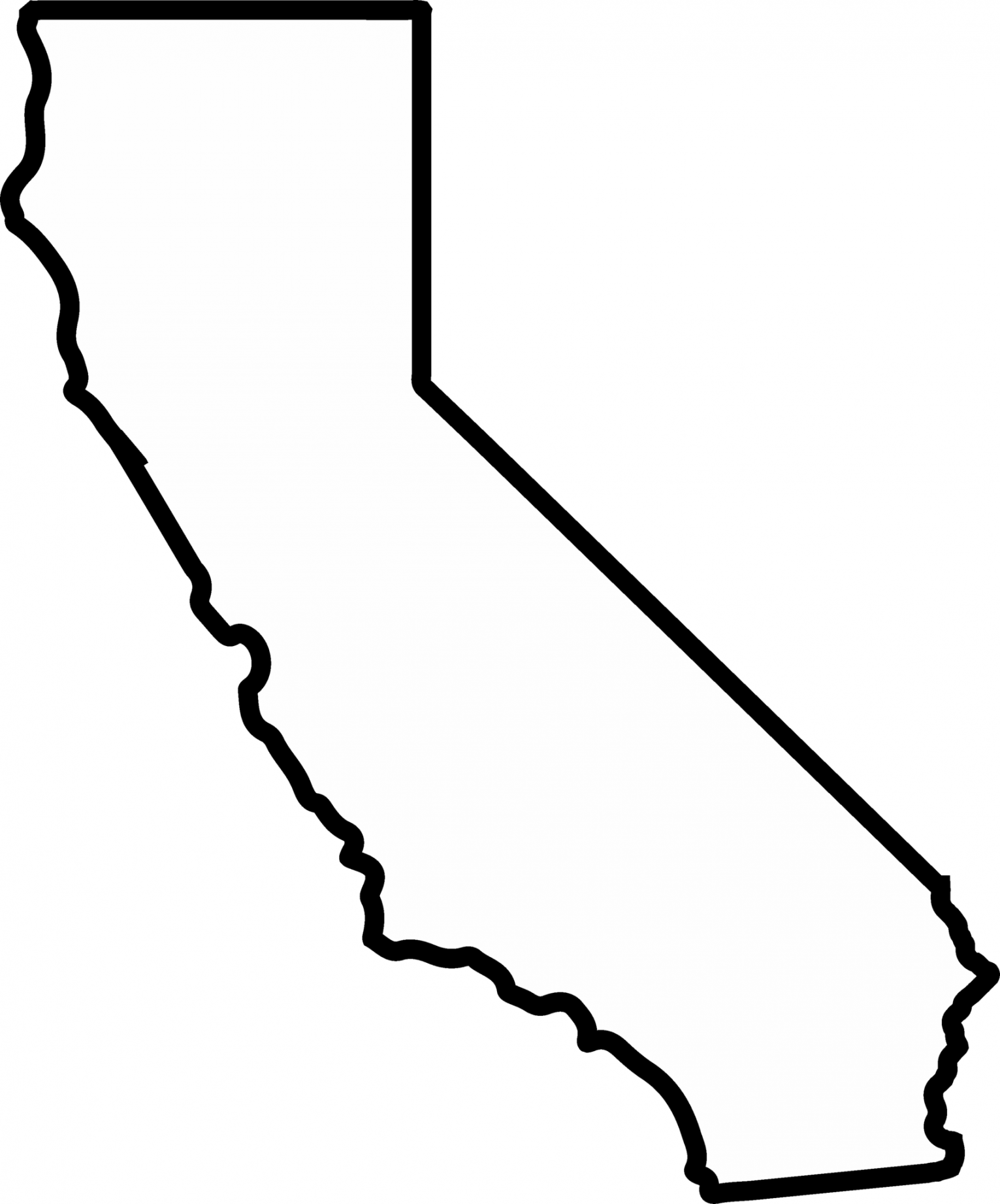 California state outline  California outline, California state