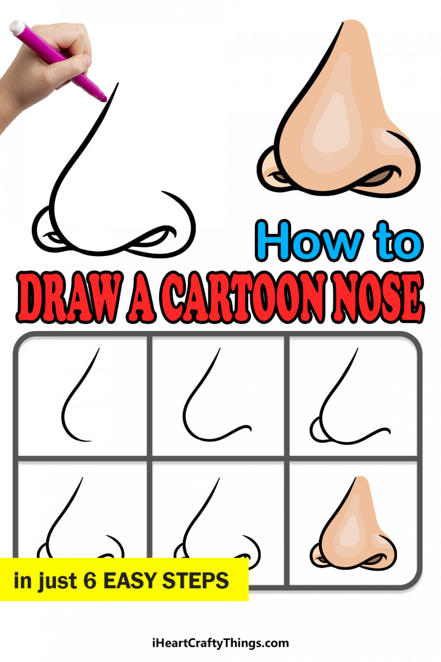 Cartoon Nose Drawing - How To Draw A Cartoon Nose Step By Step