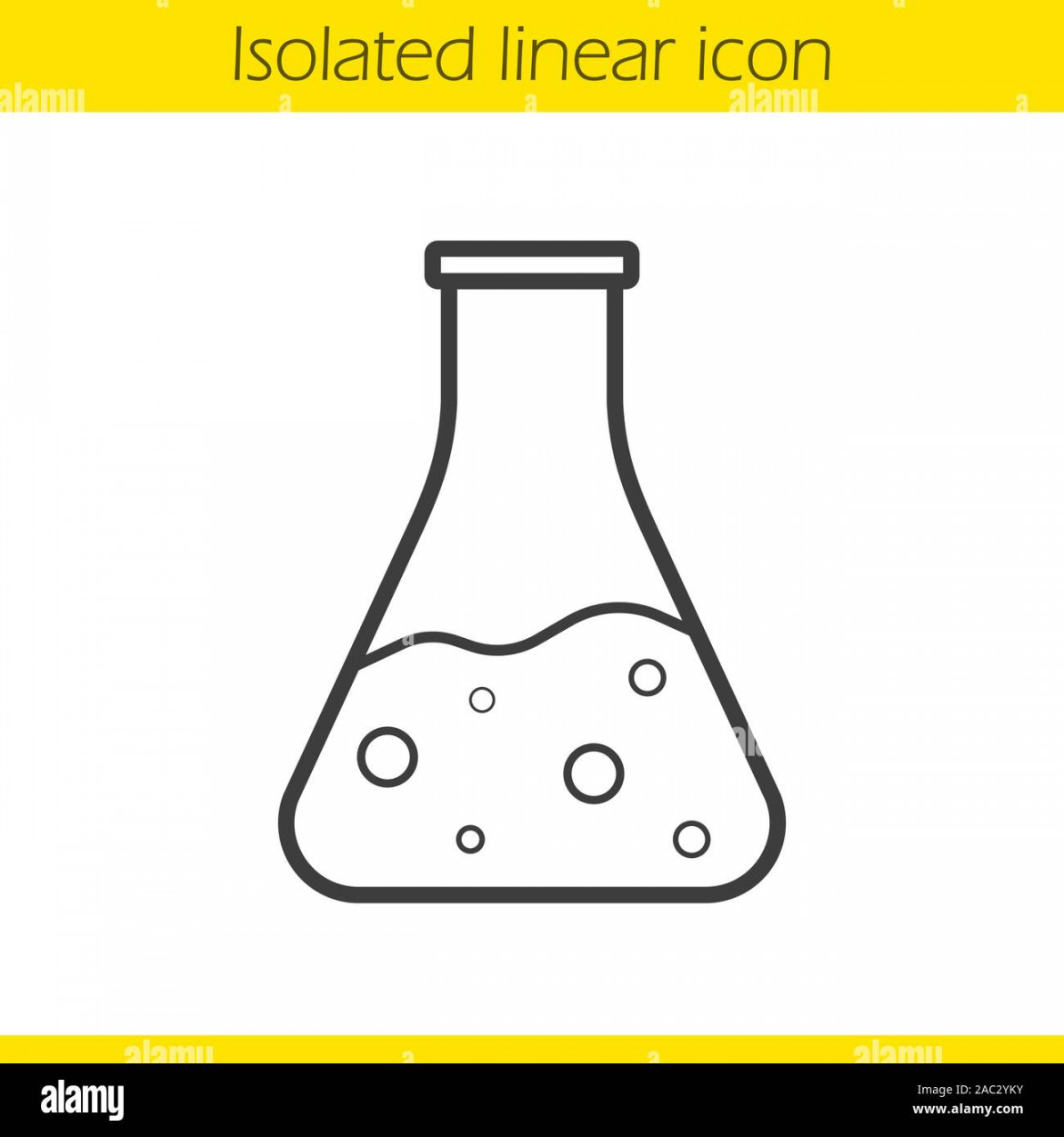 Chemical reaction linear icon. Thin line illustration