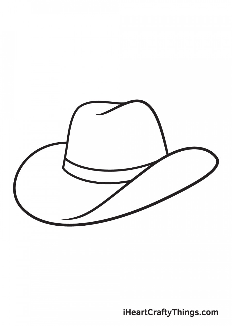 Cowboy Hat Drawing - How To Draw A Cowboy Hat Step By Step