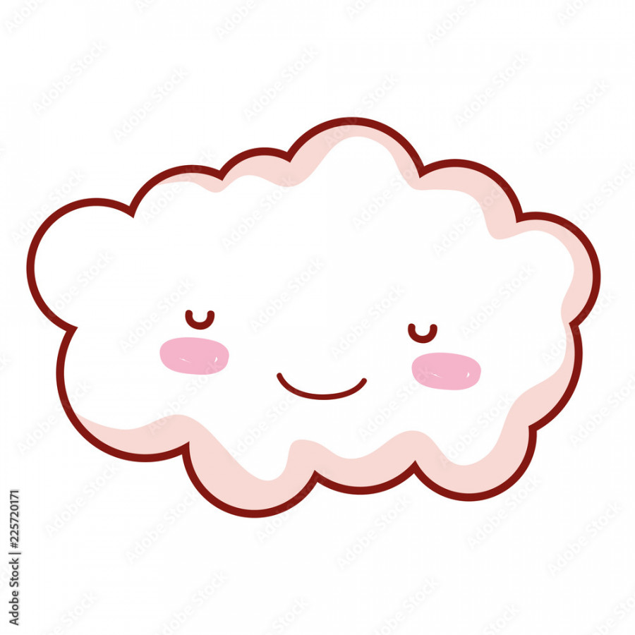 Cute cloud drawing cartoon Stock-Vektorgrafik  Adobe Stock