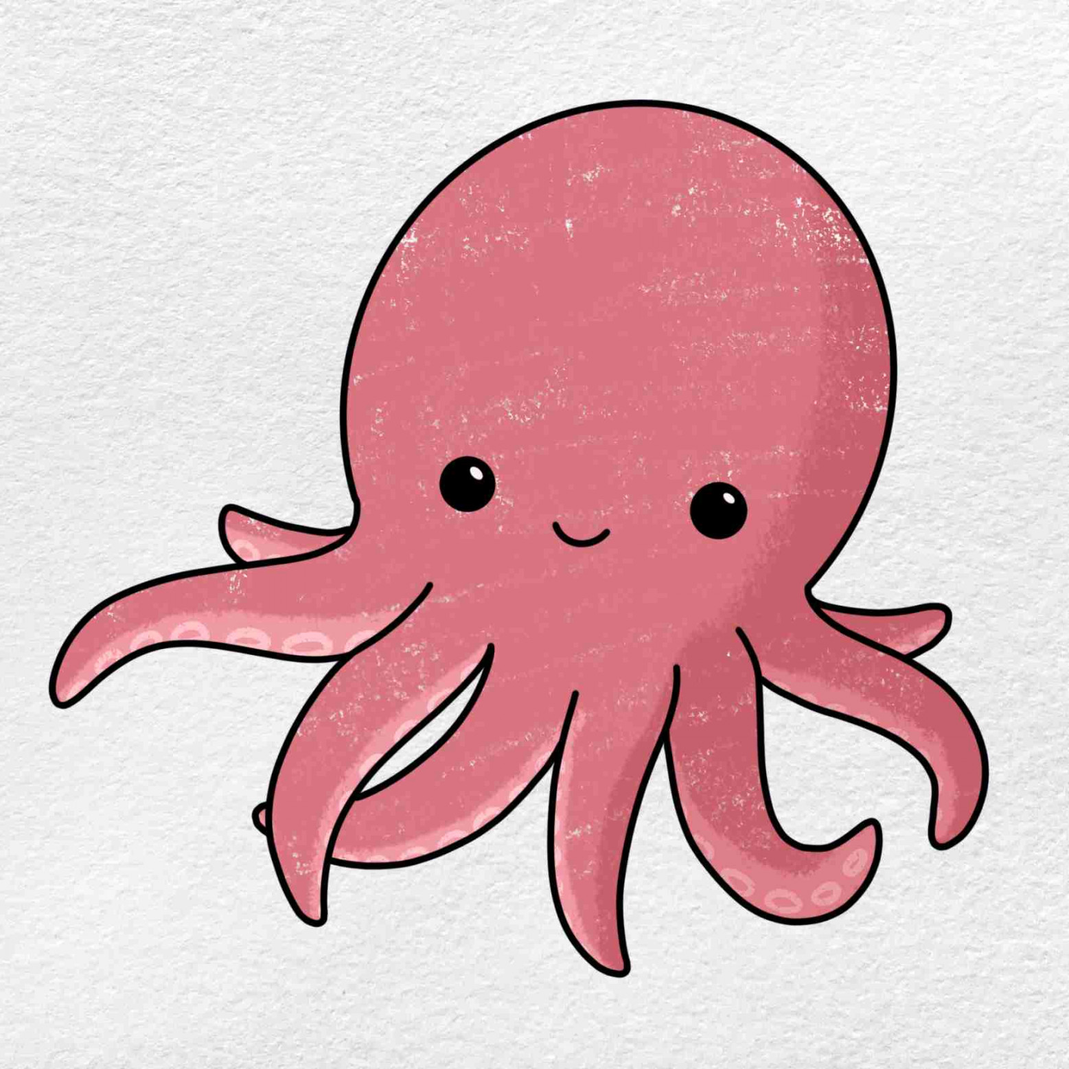 Cute Octopus Drawing - HelloArtsy