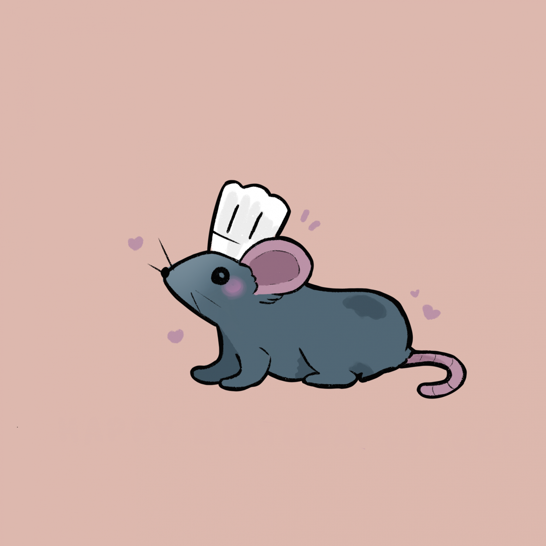 Cute Rat Digital Drawing  Cartoon rat, Cute little drawings, Cute