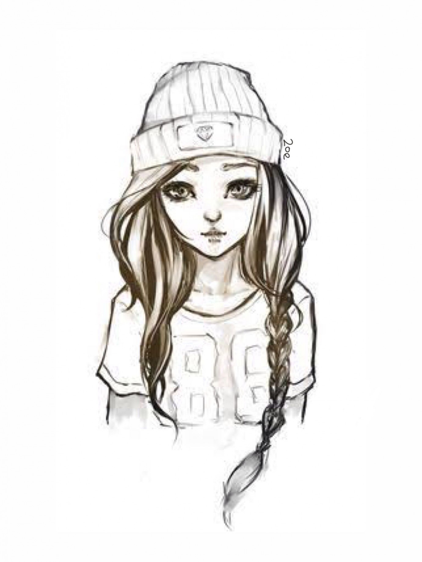 Cute Teen Girl Drawing #DrawingOfTheDay #Art #Drawing  Cool