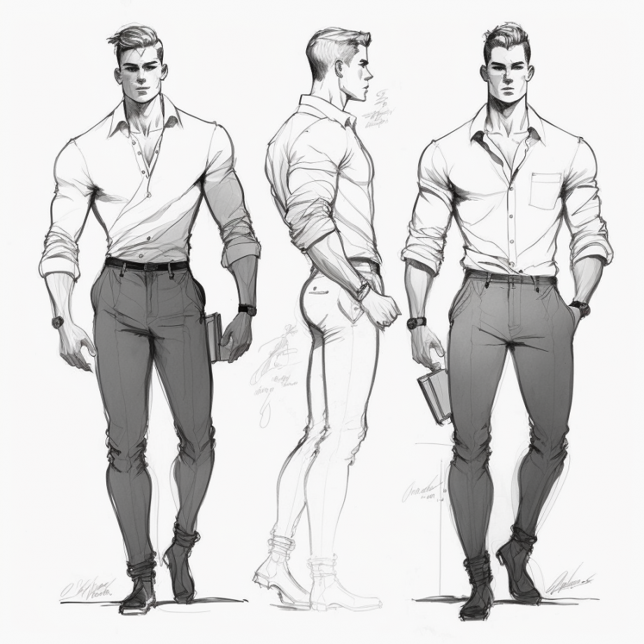 Dominik male posing drawing full body simple re by