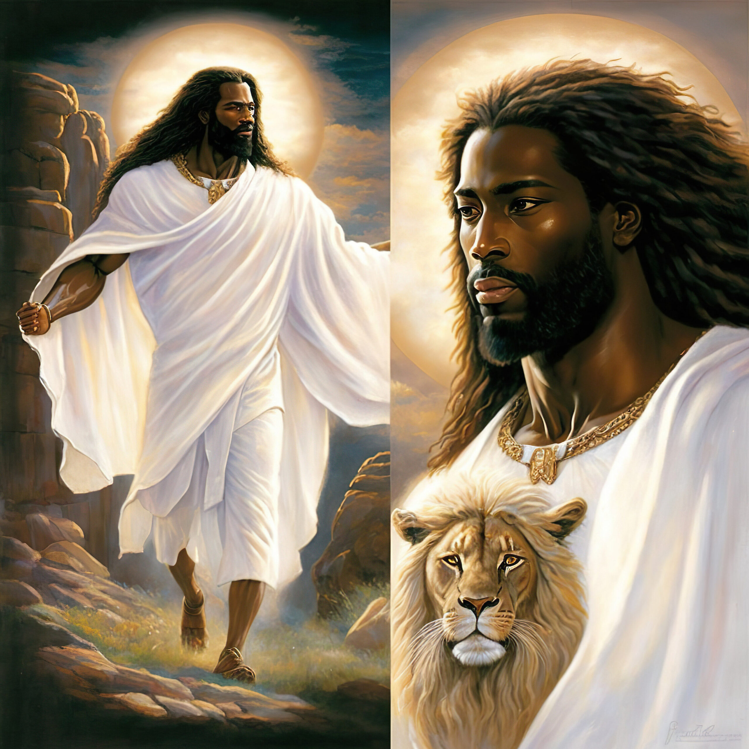 Downloadable Art of Black Jesus in His Glory, Black Art, by