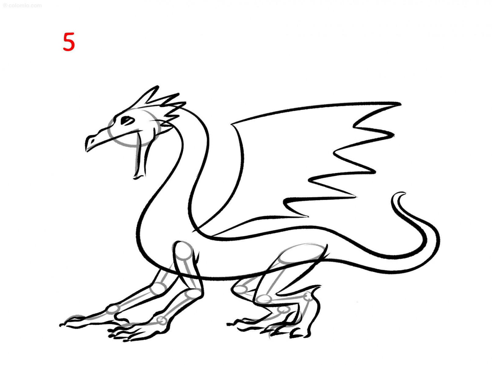 Dragon Drawing Ideas » How to draw a Dragon