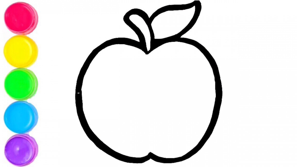 Draw Apple Easy Step-By-Step Simple Drawing Video For Kids  How To Draw  An Apple Easy Steps.