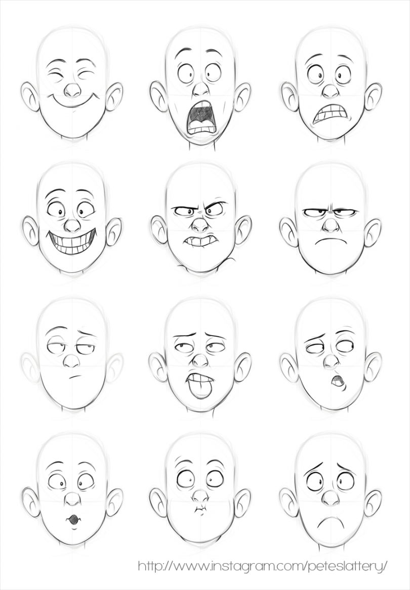 Drawing expressions, Drawing cartoon faces, Cartoon character design