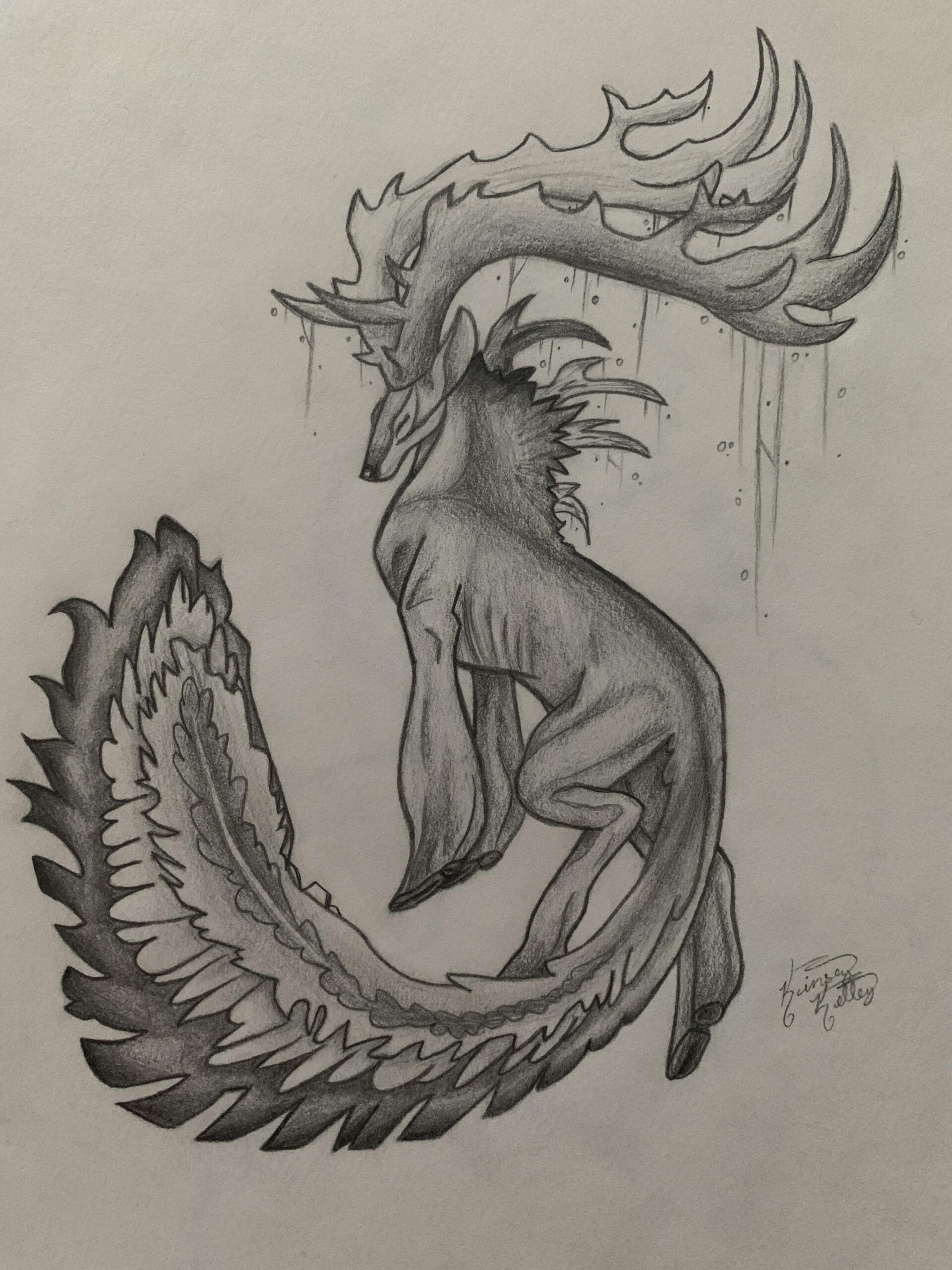 Drawing of a mythical creature : r/drawing