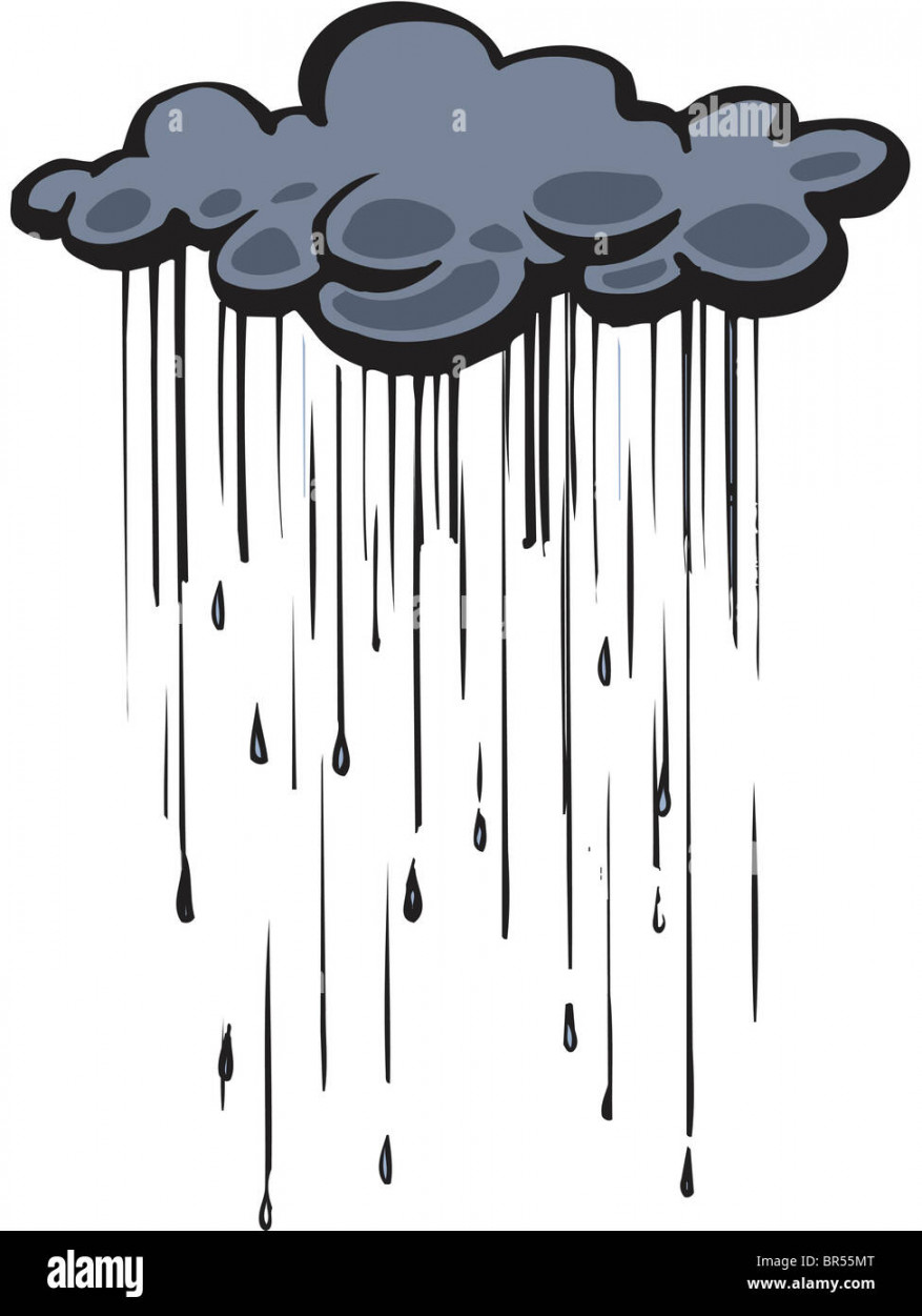 Drawing of a rain cloud Stock Photo - Alamy