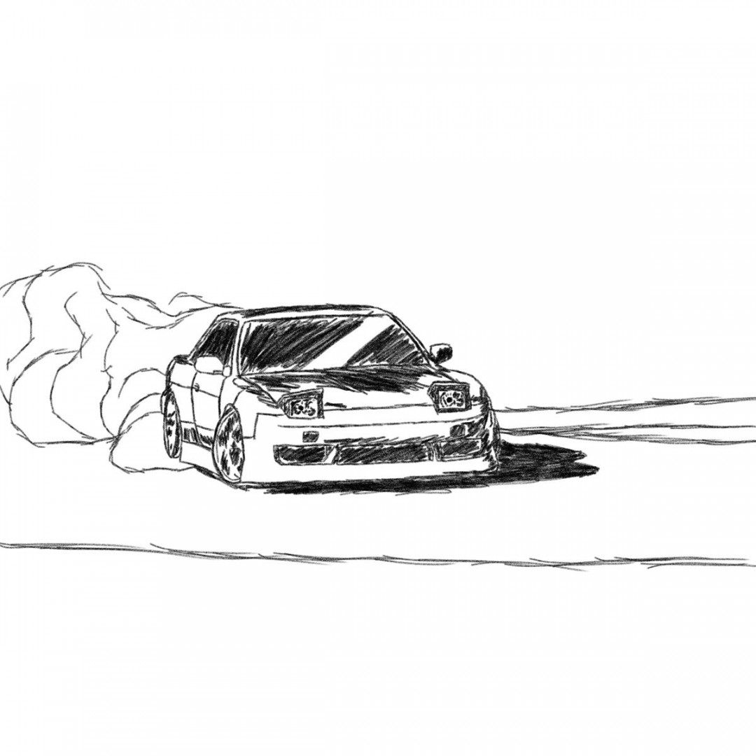 Drifting Nissan SX drawing thing