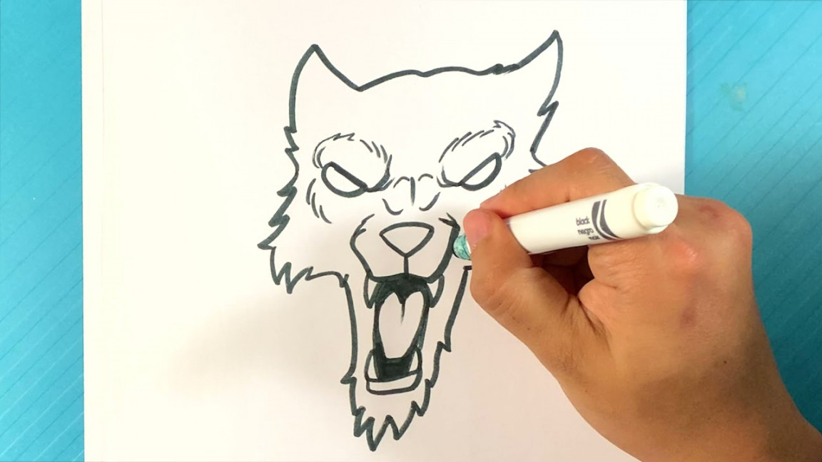 EASY How to Draw a WEREWOLF - Halloween Drawings